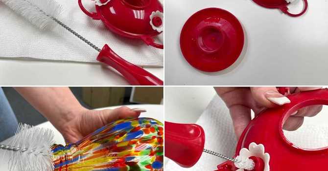 CLEANING YOUR HUMMINGBIRD FEEDERS